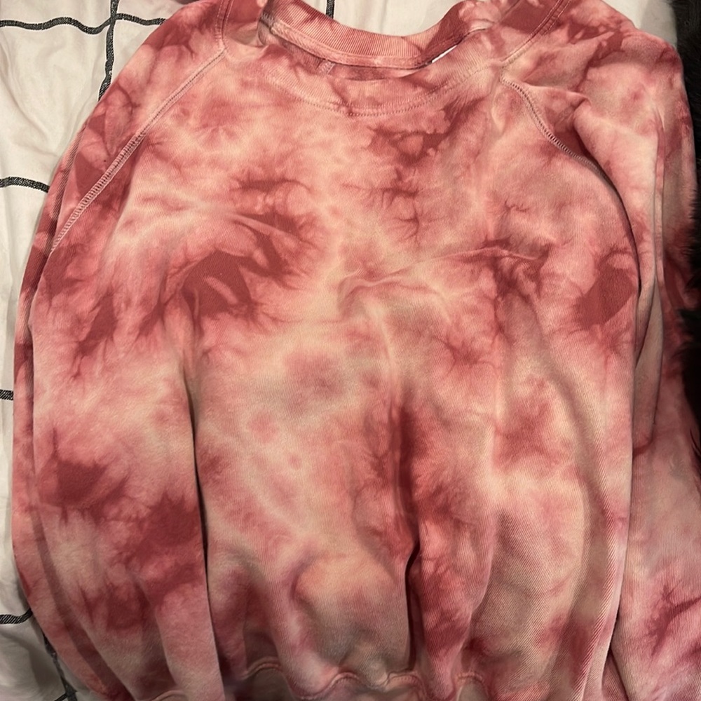 pink type dye sweater